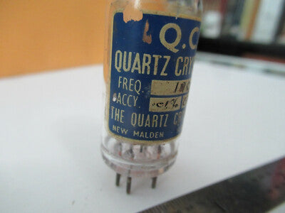QUARTZ CRYSTAL FREQUENCY CONTROL Q.C.C. UK GLASS PACKAGE AS PICTURED &F2-A-91