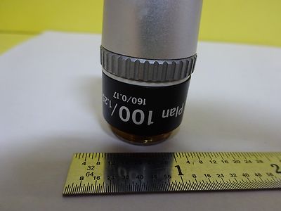 MICROSCOPE OPTICAL PART NIKON JAPAN OBJECTIVE PLAN 100X OPTICS AS IS BIN#X7-15