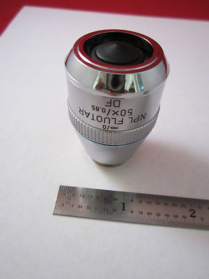 Leica Ernst Leitz Optical Microscope Part Objective Fluotar 50X Df Optics