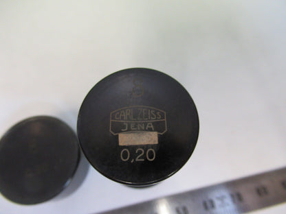 CARL ZEISS GERMANY EMPTY BRASS OBJECTIVE 8 CANISTER MICROSCOPE PART  B7-B-18