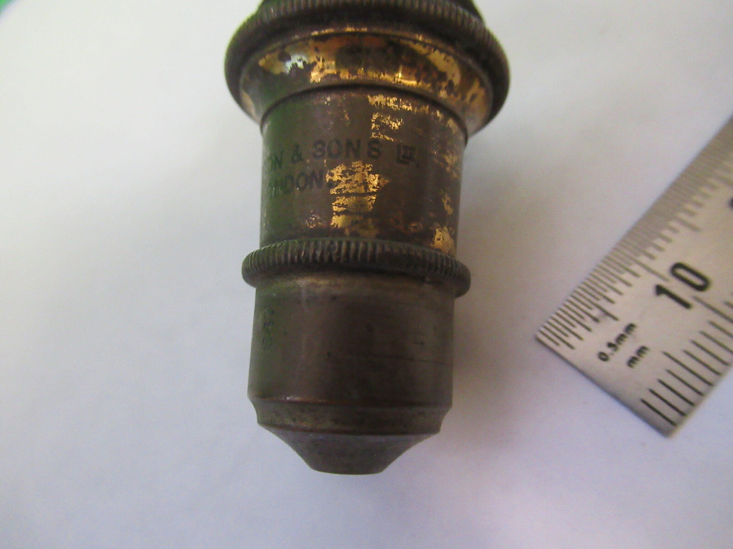 WATSON LONDON ANTIQUE BRASS OBJECTIVE MICROSCOPE PART AS PICTURED X6-A-91