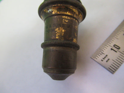 WATSON LONDON ANTIQUE BRASS OBJECTIVE MICROSCOPE PART AS PICTURED X6-A-91