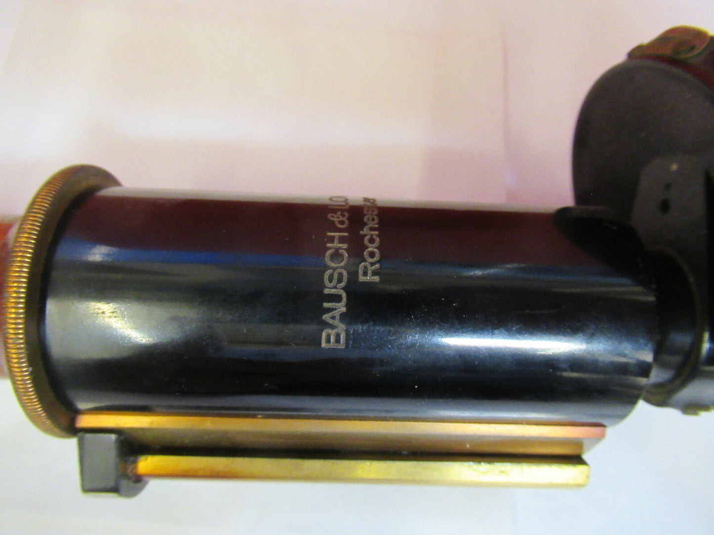 Antique Brass Bausch & Lomb Tubus + Nosepiece Microscope Part