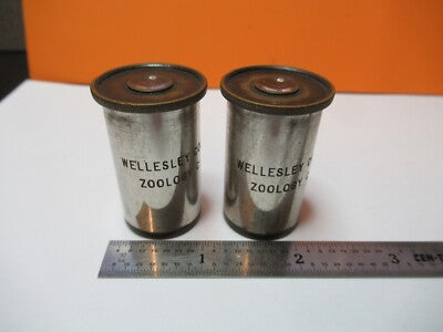 LOT ANTIQUE "3" BAUSCH LOMB EYEPIECES OPTIC MICROSCOPE PART AS PICTURED &G1-A-55