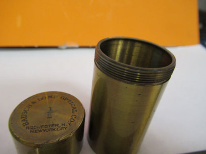 EMPTY BAUSCH LOMB BRASS OBJECTIVE CANISTER MICROSCOPE PART AS PICTURED Y1-A-42
