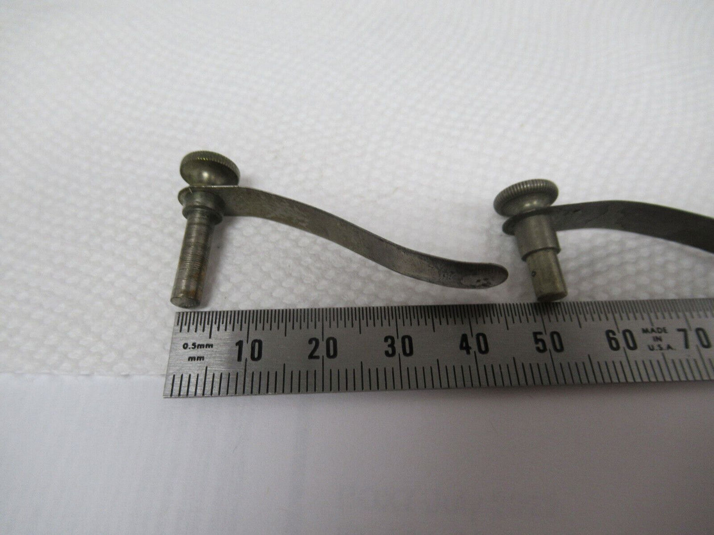 ANTIKES BAUSCH LOMB PAAR CLIPS MIKROSKOPTEIL WIE ABGEBILDET w1-a-65 