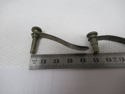 ANTIKES BAUSCH LOMB PAAR CLIPS MIKROSKOPTEIL WIE ABGEBILDET w1-a-65 