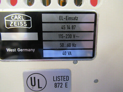 Carl Zeiss AG Germany Axioskop Power Supply 451487 Microscope Part