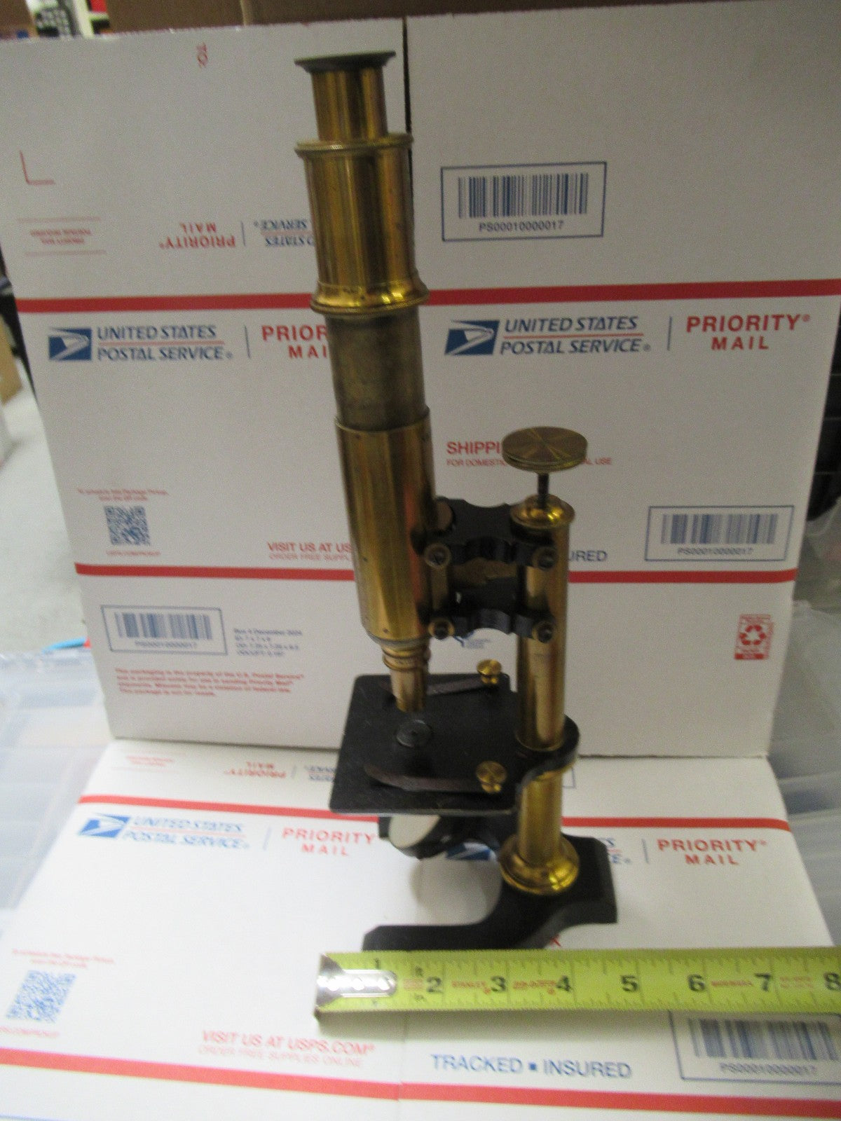 BRASS ANTIQUE SEIBERT GERMANY RARE MICROSCOPE  AS PICTURED LOB-PARYLE