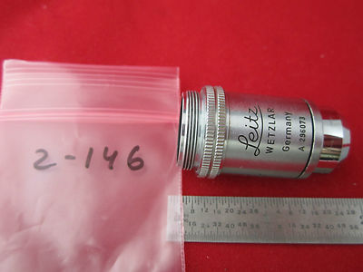 Microscope Objective Optics 100X Oel Oil Ernst Leitz Wetzlar Germany