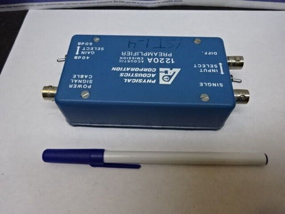 PHYSICAL ACOUSTIC EMISSION COPR AE 1220A 20H fi PRE-AMPLIFIER SENSOR AS IS #Lob
