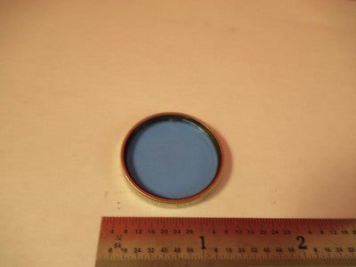 EDNALITE GLASS BLUE FILTER MICROSCOPE PART OPTICS AS PICTURED &75-B-38