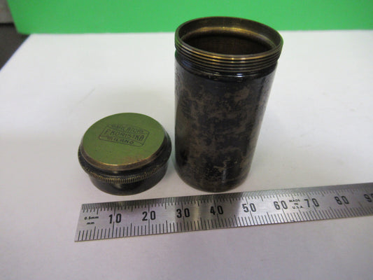 Antique Brass Koristka Milano Empty Canister Obj Microscope Part AS Pic