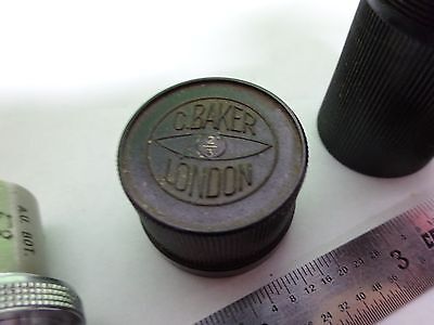 MIKROSKOPTEIL VINTAGE OBJECTIVE BAKER LONDON 2/3 OPTICS AS IS BIN#H7-A-06
