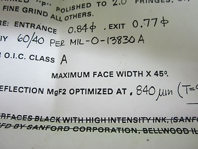 Optical Mil Spec Teledyne Thick Cx Cc Lens BK7 Glass Laser Optics