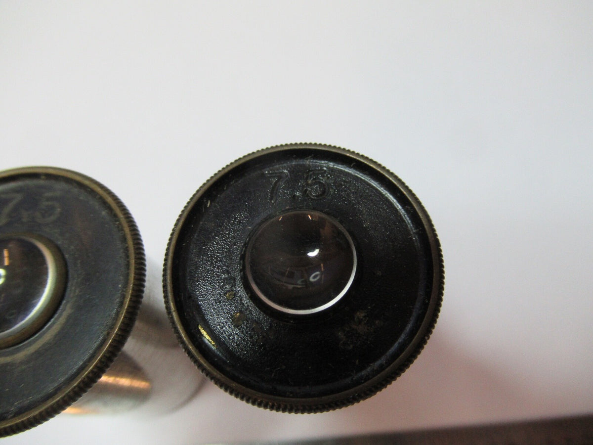 Bausch & Lomb 7.5 Antique Eyepiece Pair Lens Microscope Part
