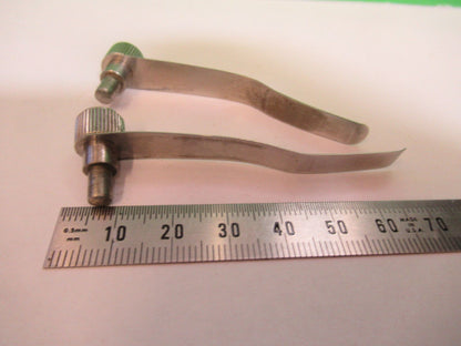SPENCER AO PAIR CLIPS ANTIQUE MICROSCOPE PART AS PICTURED #H9-A-25