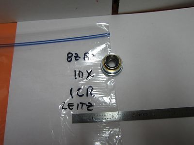 MICROSCOPE OPTICAL PART for OBJECTIVE LEITZ GERMANY 10X ICR DIC OPTICS BIN#8Z-82