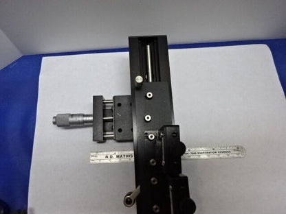 OPTICAL FIBER OPTICS FIXTURE RETICLE + MITUTOYO MICROMETER OPTICS AS IS #84-36