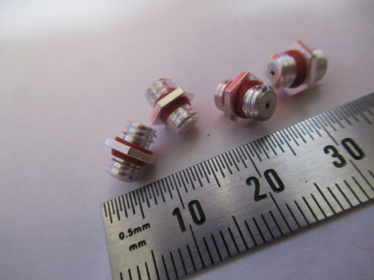 LOT 4 EA CONNECTOR ADAPTER MALCO MICRODOT 10-32 to 10-32 AS PICTURED #F8-A-03