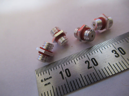 LOT 4 EA CONNECTOR ADAPTER MALCO MICRODOT 10-32 to 10-32 AS PICTURED #F8-A-03