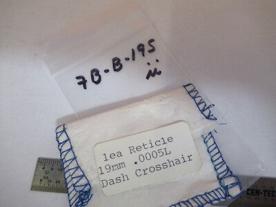 RETICLE DASH CROSSHAIR LENS MICROSCOPE PART OPTICS AS PICTURED &7B-B-195