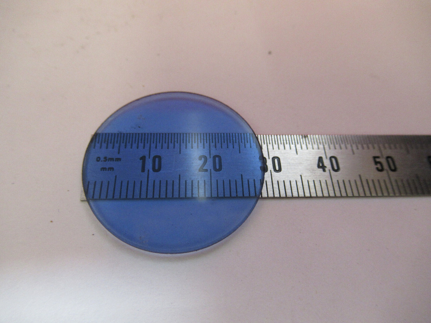 OPTICAL GLASS LEITZ GERMA BLUE FILTER MICROSCOPE PART OPTICS AS PICTURED Y5-A-20