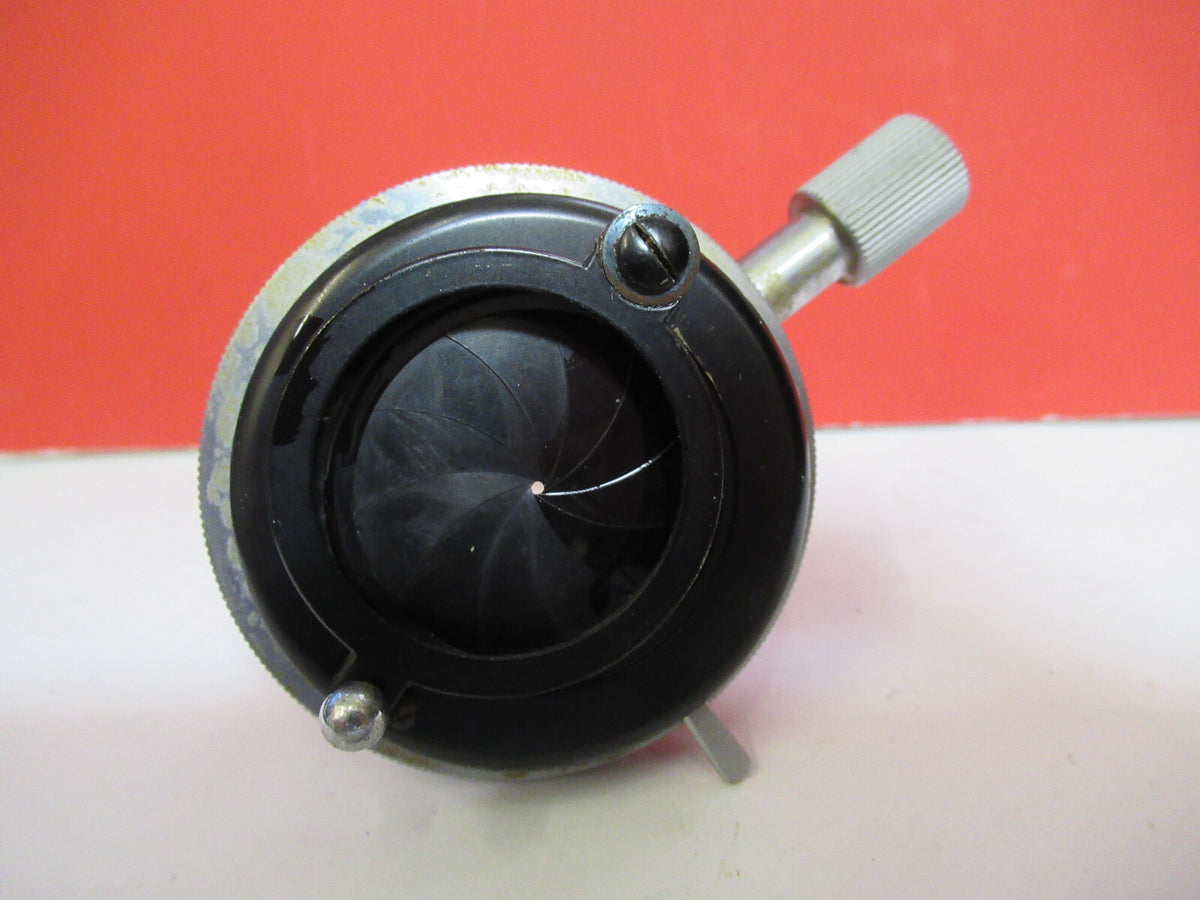 LEITZ WETZLAR CONDENSER + IRIS ANTIQUE MICROSCOPE PART AS PICTURED 6V-FT-71