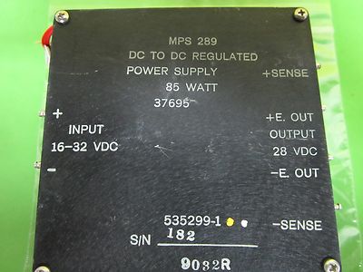 DC TO DC REGULATED POWER SUPPLY GRC-206 AVIONICS  BIN#E4