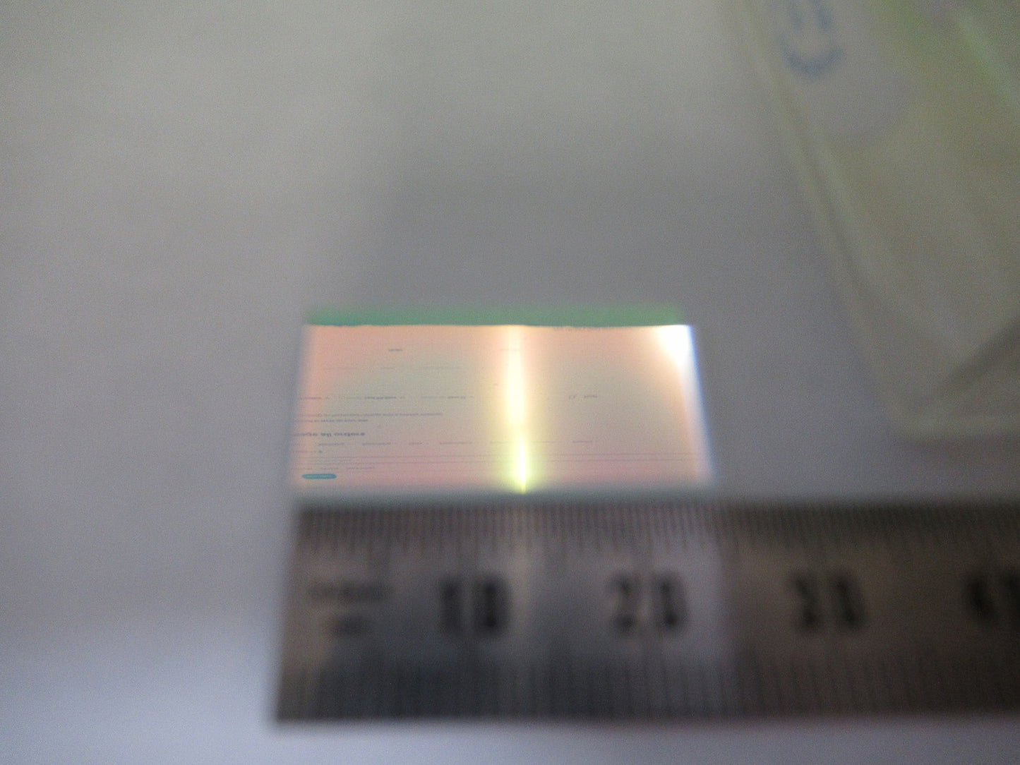 OPTICAL SPECTRA PHYSICS COATED PLATE LENS PHOTONICS OPTICS AS PICTURED T6-B-33