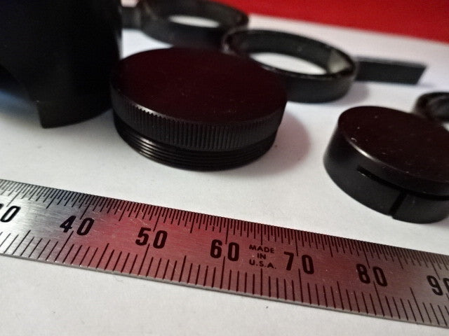 Lot 6 Ea Microscope Parts Assorted Mounts Optics AS IS