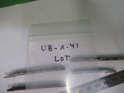 LOT 4 PIECES RACK GEAR BAUSCH LOMB AO SPENCER MICROSCOPE PART AS PICTURE U8-A-41