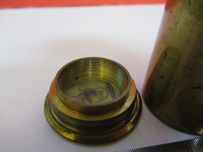 ANTIQUE BRASS EMPTY OBJECTIVE CAN CROUCH MICROSCOPE PART AS PICTURED F8-A-05