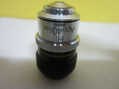 MICROSCOPE PART OLYMPUS JAPAN OBJECTIVE APO HI 40X NICE OPTICS AS IS BIN#T8-17