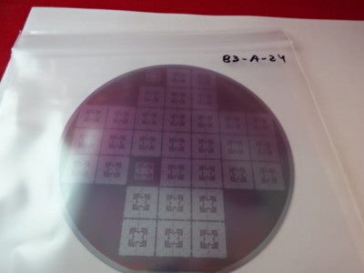 COLLECTABLE SEMICONDUCTOR WAFER SILICON WITH COMPONENTS NICE AS IS #83-A-24