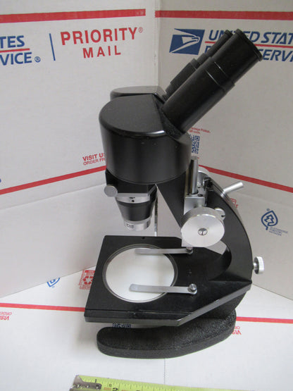 BECK KASSEL VINTAGE GERMANY CBS STEREO OPTICS MICROSCOPE AS PICTURED LOB