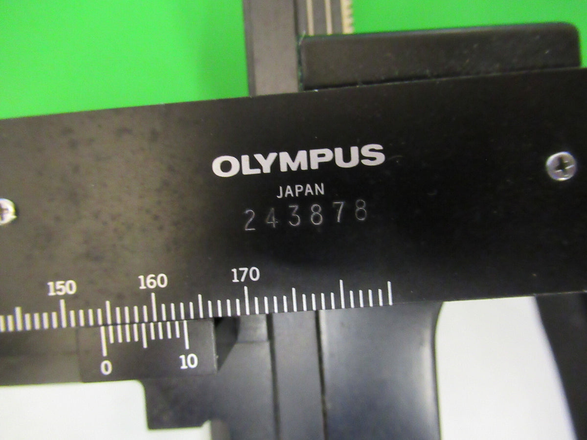 OLYMPUS JAPAN CLIPS XY STAGE MICROSCOPE PART AS PICTURED 82-A-52