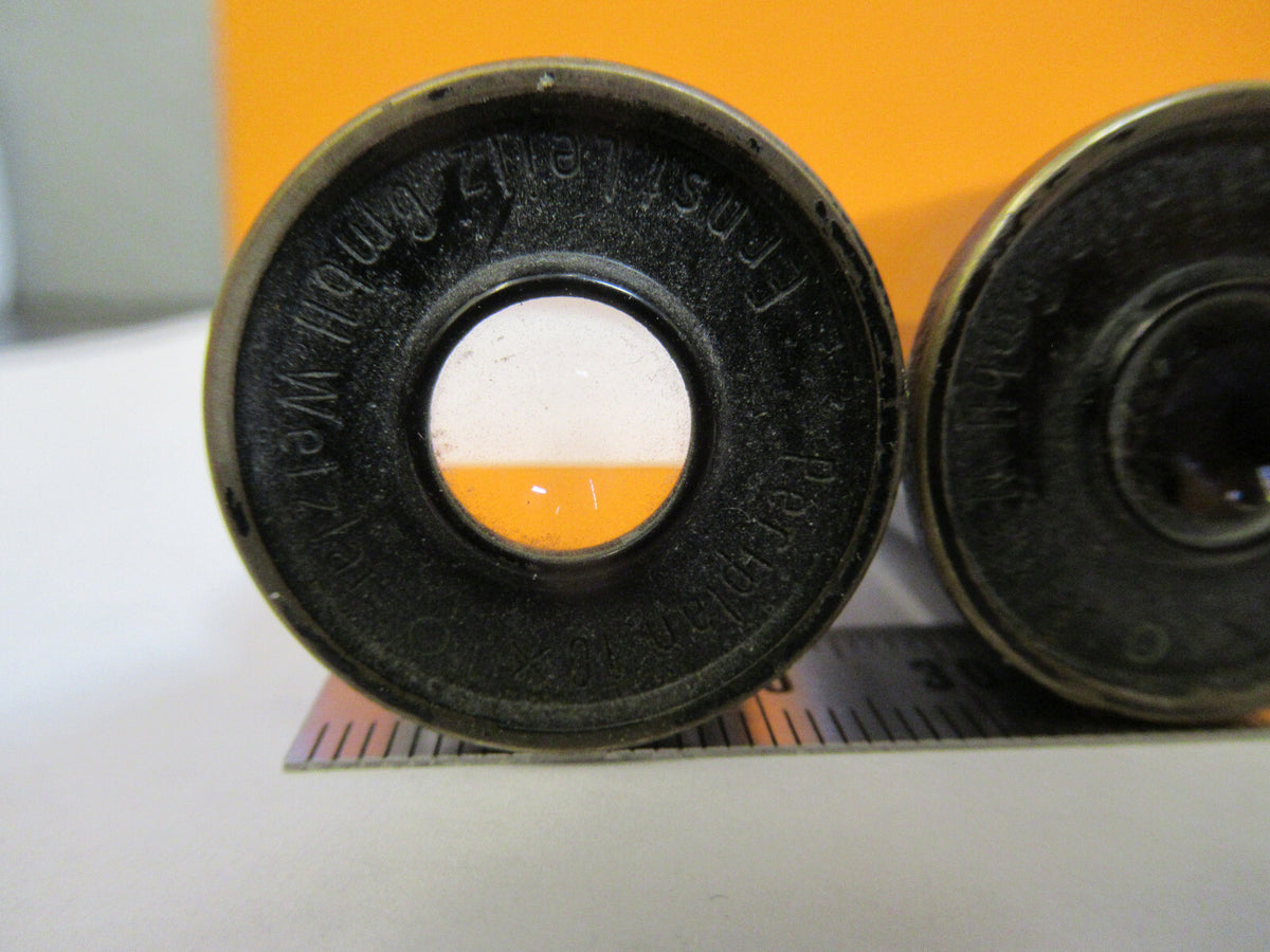 Antique Ernst Leitz Eyepiece 10X Pair Microscope Part