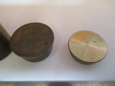 Lot Antique Brass Objective Can Mismatched Microscope Parts