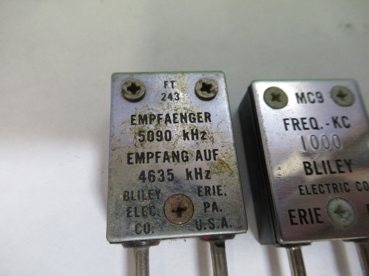 Bliley Electric Co. Wwii 1000 kHz Resonator Quartz Frequency Control
