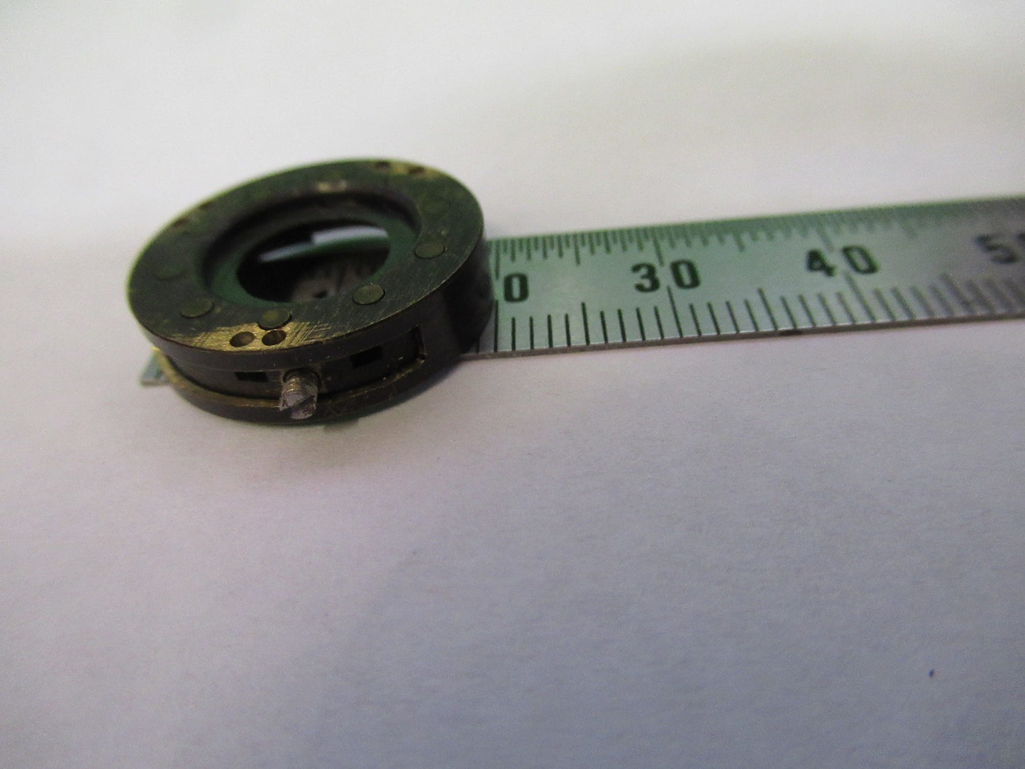 OPTICAL  IRIS DIAPHRAGM in Brass OPTICS MICROSCOPE PART AS PICTURED U8-A-68