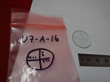 Reticle Crosshair + Micrometer Glass Optical Microscope Part Optics