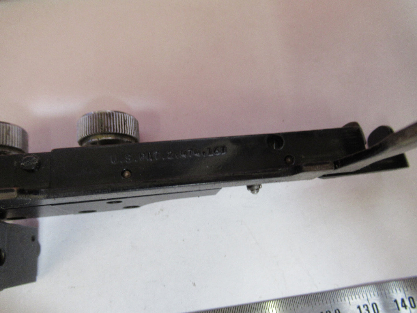 ANTIQUE XY STAGE CLIPS AO SPENCER MICROSCOPE PART AS PICTURED S4-B-75