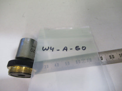 NIKON M20 FAIR OBJECTIVE LENS OPTICS MICROSCOPE PART AS PICTURED &W4-A-50