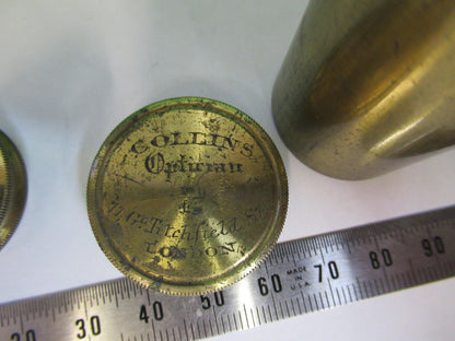Antique Brass Rare Collins London Objective Microscope Part
