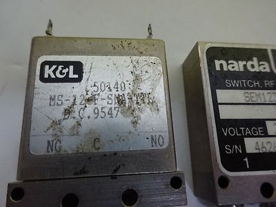 RF FREQUENCY MICROWAVE NARDA + K&L COAXIAL SWITCH LOT AS IS BIN#X1-11