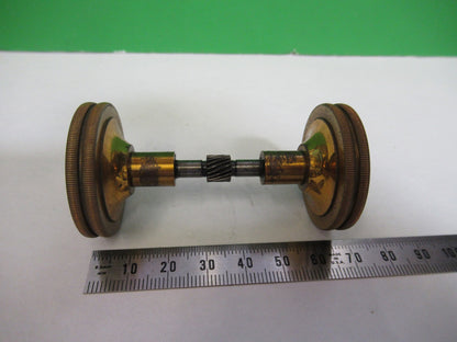 ANTIQUE BAUSCH LOMB BRASS KNOBS ASSEMBLY MICROSCOPE PART AS PICTURED  V1-A-13