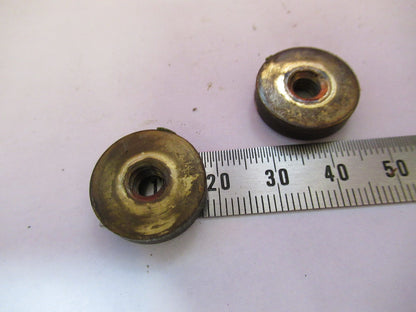 ANTIQUE LEITZ WETZLAR GERMANY BRASS SPANNER NUTS MICROSCOPE PART AS PIC V7-A-32