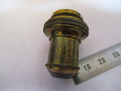 ANTIQUE BAUSCH LOMB 2/3 OBJECTIVE LENS MICROSCOPE PART AS PICTURED #P2-A-07