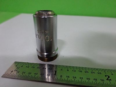 MICROSCOPE PART OBJECTIVE ZEISS GERMANY 10X  OPTICS AS IS BIN#W8-56